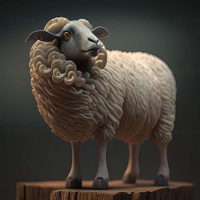 3д модель овцы